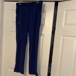 Figs Women's Blue straight leg scrub pants